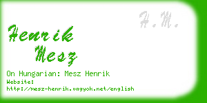 henrik mesz business card